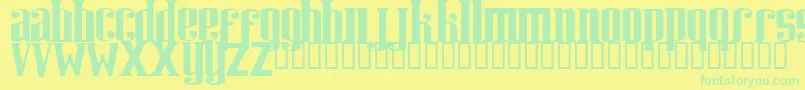 RIWEUK   Font – Green Fonts on Yellow Background