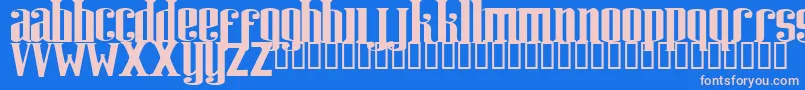 fuente RIWEUK   – Fuentes Rosadas Sobre Fondo Azul