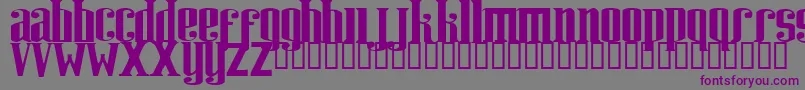 フォントRIWEUK   – 紫色のフォント、灰色の背景