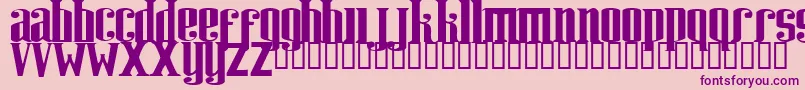 RIWEUK  -fontti – violetit fontit vaaleanpunaisella taustalla