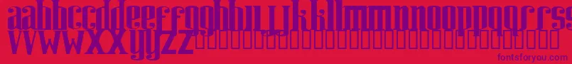 Шрифт RIWEUK   – фиолетовые шрифты на красном фоне