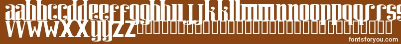 RIWEUK   Font – White Fonts on Brown Background
