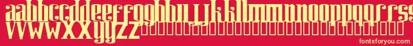 RIWEUK   Font – Yellow Fonts on Red Background