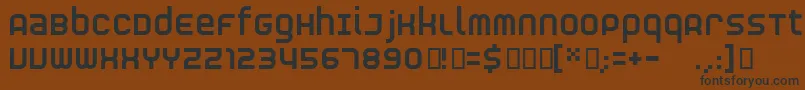 RNS S    Font – Black Fonts on Brown Background