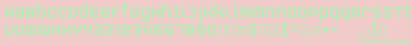 RNS S    Font – Green Fonts on Pink Background