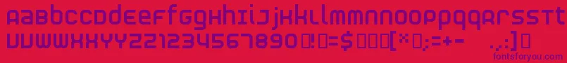 RNS S    Font – Purple Fonts on Red Background