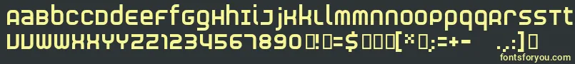 フォントRNS S    – 黒い背景に黄色の文字