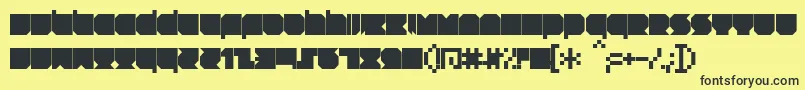 RNSTNT   Font – Black Fonts on Yellow Background