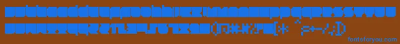 RNSTNT   Font – Blue Fonts on Brown Background