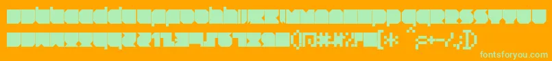 RNSTNT   Font – Green Fonts on Orange Background