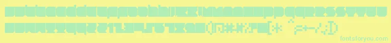RNSTNT   Font – Green Fonts on Yellow Background
