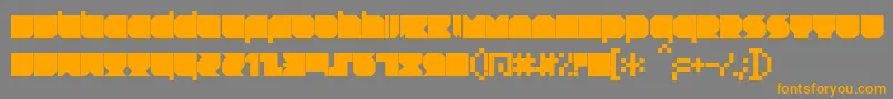 フォントRNSTNT   – オレンジの文字は灰色の背景にあります。