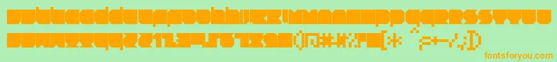 RNSTNT   Font – Orange Fonts on Green Background
