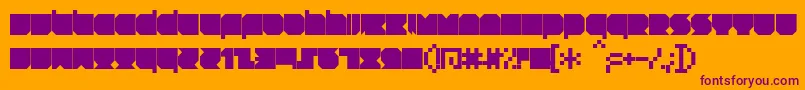 RNSTNT   Font – Purple Fonts on Orange Background