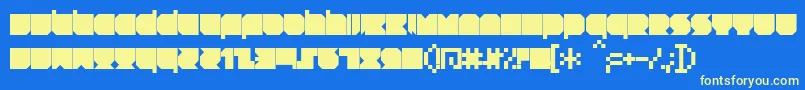 RNSTNT   Font – Yellow Fonts on Blue Background