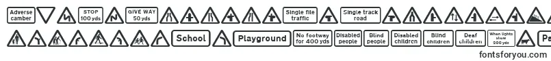 Road Caution Signs Part 1 Font – Fonts for Adobe Reader
