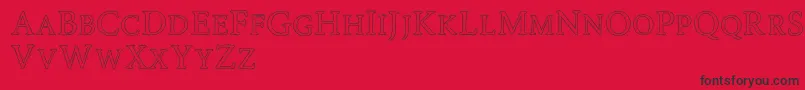 Road Race Outline Font – Black Fonts on Red Background