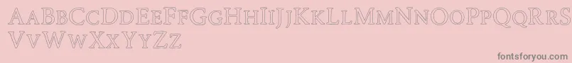 Fonte Road Race Outline – fontes cinzas em um fundo rosa