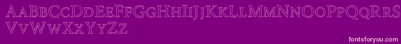 Road Race Outline Font – Pink Fonts on Purple Background