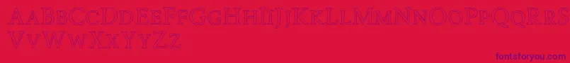 Road Race Outline Font – Purple Fonts on Red Background