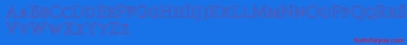 Road Race Outline Font – Red Fonts on Blue Background