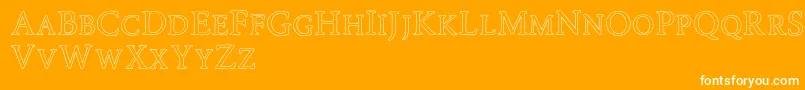 Road Race Outline Font – White Fonts on Orange Background