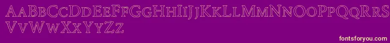 Road Race Outline Font – Yellow Fonts on Purple Background