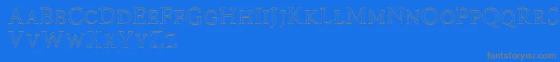 Road Race Outline Font – Gray Fonts on Blue Background