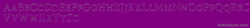 Road Race Outline-Schriftart – Graue Schriften auf violettem Hintergrund