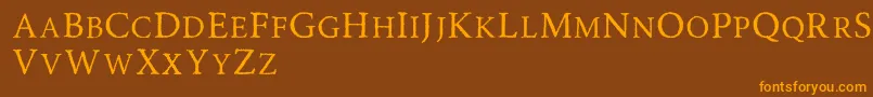 Road Race Rough Font – Orange Fonts on Brown Background