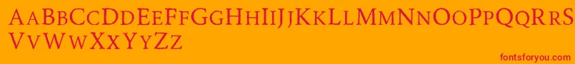 Road Race Rough Font – Red Fonts on Orange Background