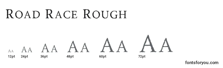 Road Race Rough Font Sizes