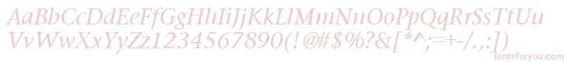 PrudentialItalic Font – Pink Fonts on White Background