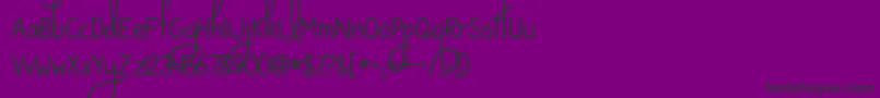 Kgwaystosaygoodbye Font – Black Fonts on Purple Background