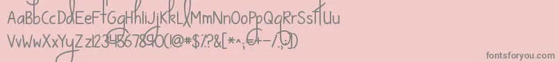 Kgwaystosaygoodbye-Schriftart – Graue Schriften auf rosa Hintergrund