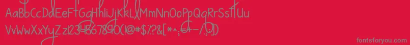 Kgwaystosaygoodbye Font – Gray Fonts on Red Background