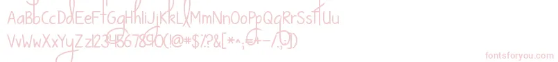 フォントKgwaystosaygoodbye – 白い背景にピンクのフォント