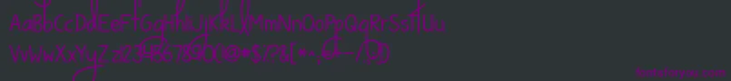 Kgwaystosaygoodbye Font – Purple Fonts on Black Background