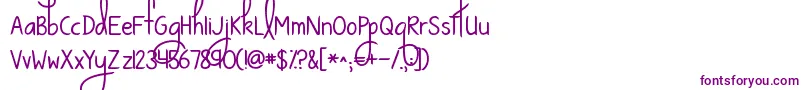Шрифт Kgwaystosaygoodbye – фиолетовые шрифты