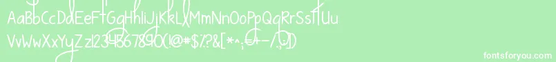 Kgwaystosaygoodbye Font – White Fonts on Green Background