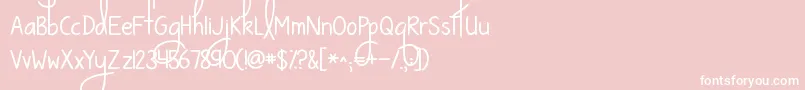 Kgwaystosaygoodbye Font – White Fonts on Pink Background