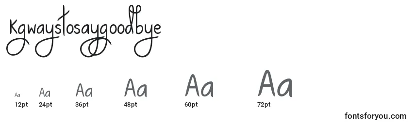 Размеры шрифта Kgwaystosaygoodbye