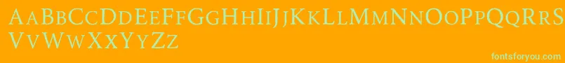 Road Race Rough Font – Green Fonts on Orange Background