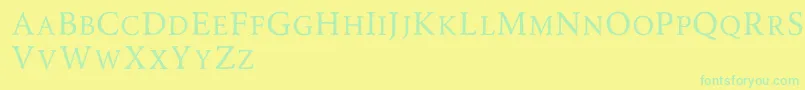 Road Race Rough Font – Green Fonts on Yellow Background