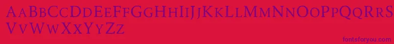 Road Race Rough-Schriftart – Violette Schriften auf rotem Hintergrund