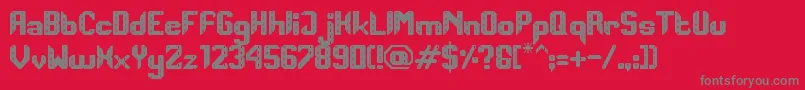 road track Font – Gray Fonts on Red Background