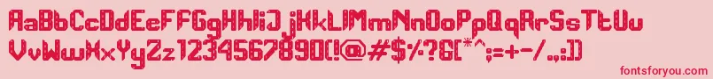 road track Font – Red Fonts on Pink Background
