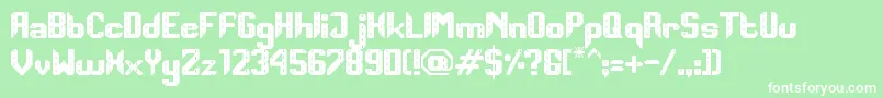 フォントroad track – 緑の背景に白い文字