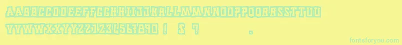 Шрифт Road Trip – зелёные шрифты на жёлтом фоне