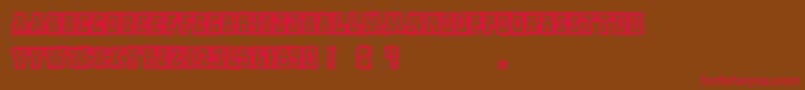 Road Trip Font – Red Fonts on Brown Background